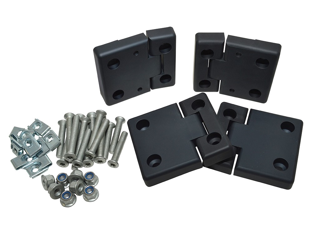 DA1305 DEFENDER FRONT DOOR HINGES ANODISED BLACK Land Rover Parts